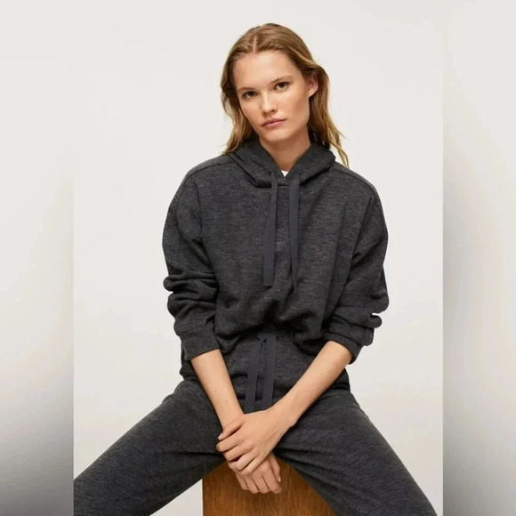 Mango Speckled Gray Hoodie NWT - Picture 2 of 13